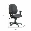 Homeroots Black Tilt Tension Control Fabric Chair 29.5 x 26 x 37 in. 372333